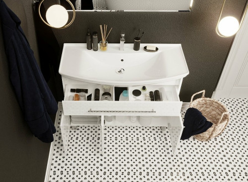 Тумба под раковину 1MarKa Lina Classic New 105Н У94491 Белый глянец МДФ / ЛДСП