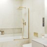 Шторка на ванну Maybah Glass MGV-65-3у 900x1400 в узком профиле Золото стекло прозрачное