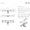 Душевой лоток AM.PM MasterFlow 90 W01SC-U11-090-04BM с Черной матовой решеткой / под плитку Tile