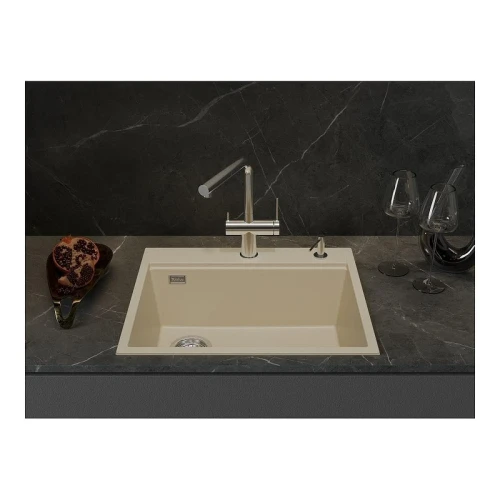 Кухонная мойка Rivelato Tesoro 60 TR-605-L beige scuro цвет Темно-бежевый