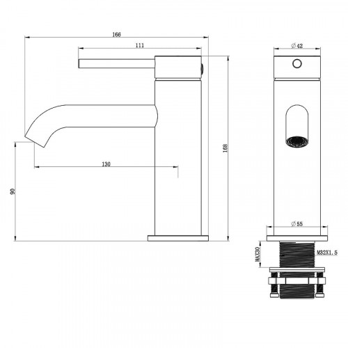 Смеситель для раковины Oliveeka Y OL-88139017-MB цвет Черный матовый