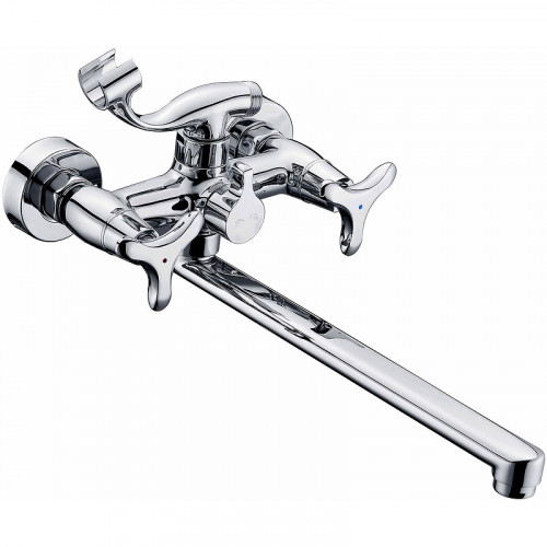 Смеситель для ванны Kaiser Trio 57055 универсальный Хром латунь на стену