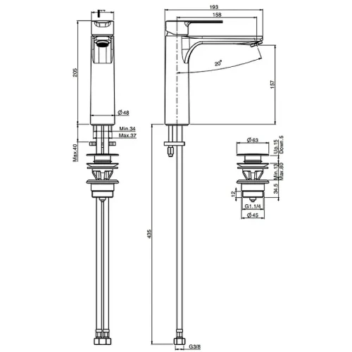 Смеситель для раковины Fima Carlo Frattini Mast F3131LOR цвет Золотой