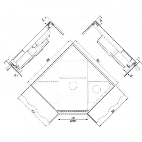 Кухонная мойка Florentina Бомбей 16 20.375.J0900.307 цвет Серый шёлк