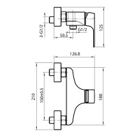 Смеситель для душа Koller Pool Neon Cube NC0450