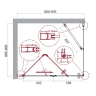 Душевой уголок BelBagno Albano 90х90 ALBANO-AS-1-90-C-Cr профиль Хром стекло прозрачное