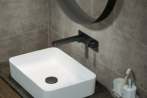 Смеситель для раковины Timo Torne 4371/03SM Черный встраиваемый