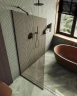 Душевая перегородка Maybah Glass MGD-678-6у 1090x1950 в узком профиле Черный стекло бронзовое