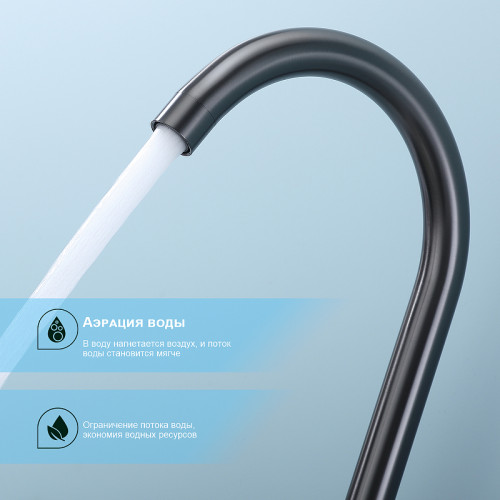 Смеситель для кухни Splenka S201.40.09 Графит матовый
