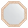 Зеркало Evoform Octagon 61х61 BY 3699 в багетной раме - Беленый дуб 57