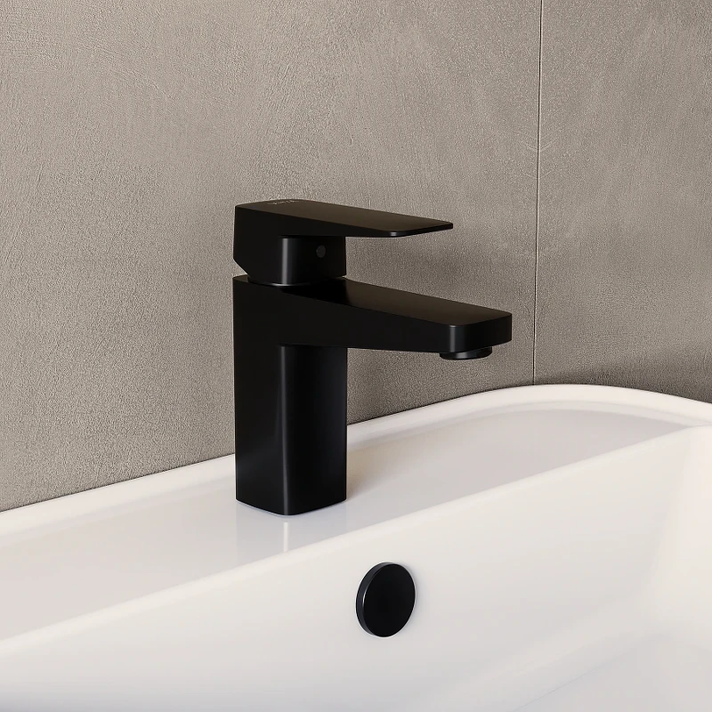 Смеситель для раковины Vitra Root Square A4273136EXP Черный матовый латунь