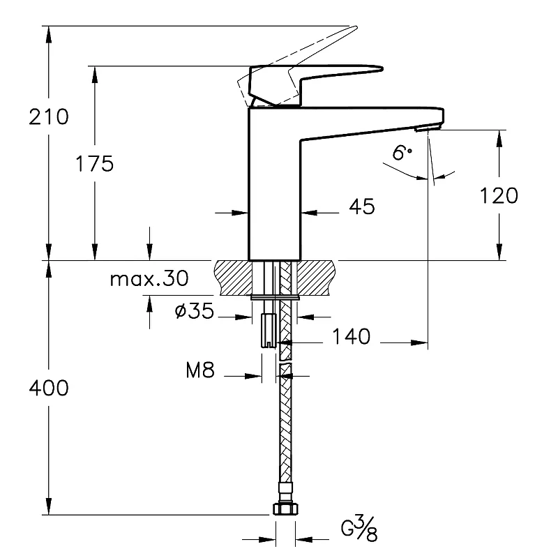 Смеситель для раковины Vitra Root Square A4273136EXP Черный матовый латунь