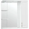 Зеркало со шкафом Style Line Олеандр 2 Люкс 75 ЛС-00000051 с подсветкой Белое МДФ / ЛДСП, стекло