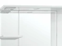 Зеркало со шкафом Style Line Олеандр 2 Люкс 75 ЛС-00000051 с подсветкой Белое МДФ / ЛДСП, стекло