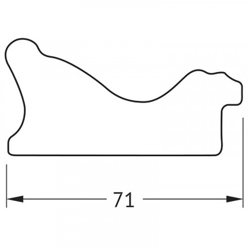 Зеркало Evoform Exclusive 104х74 BY 3926 с фацетом в багетной раме - Черное дерево с золотом 71 мм стекло