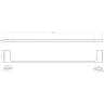 Полотенцедержатель Cezares Slider SLIDER-TH-60-GM Оружейная сталь