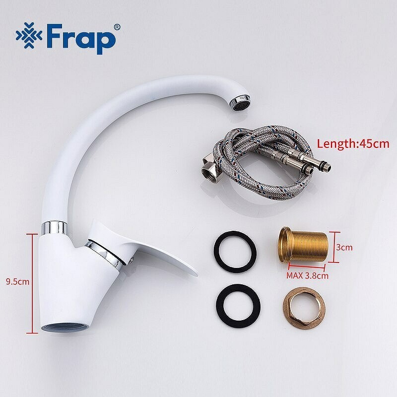 Смеситель для кухни Frap F4101-12 Белый