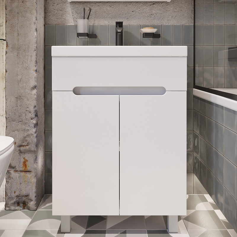 Тумба с раковиной DIWO Коломна 60 TR-704968 цвет Белый