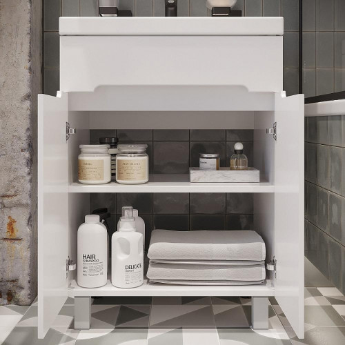 Тумба с раковиной DIWO Коломна 60 TR-704968 цвет Белый