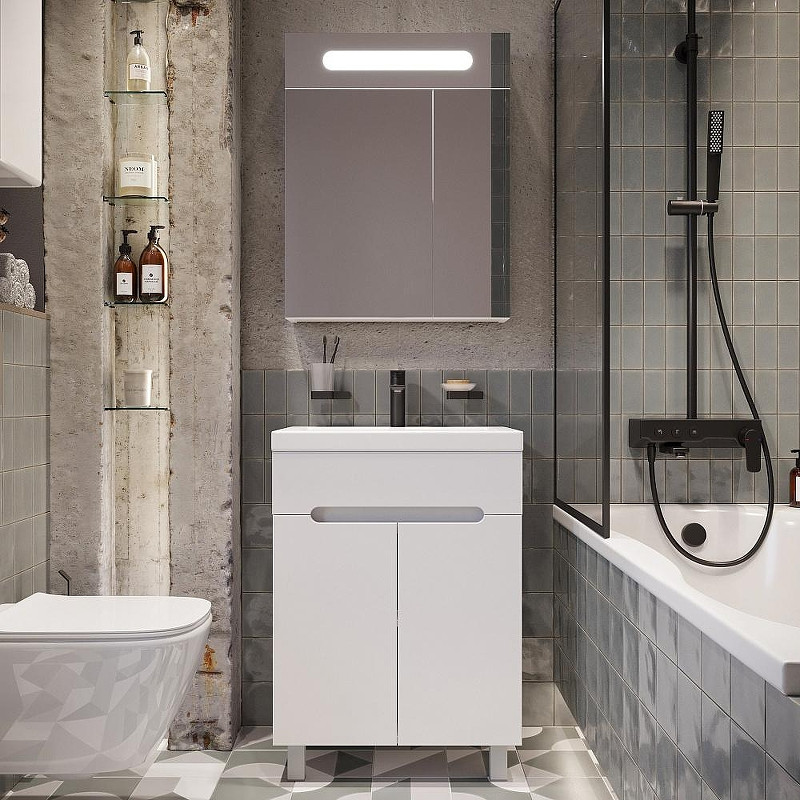 Тумба с раковиной DIWO Коломна 60 TR-704968 цвет Белый