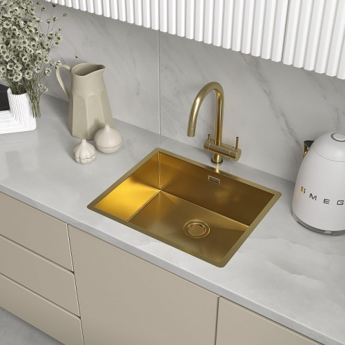 Кухонная мойка Reflexion Como 54 RX2054GD цвет Брашированное золото