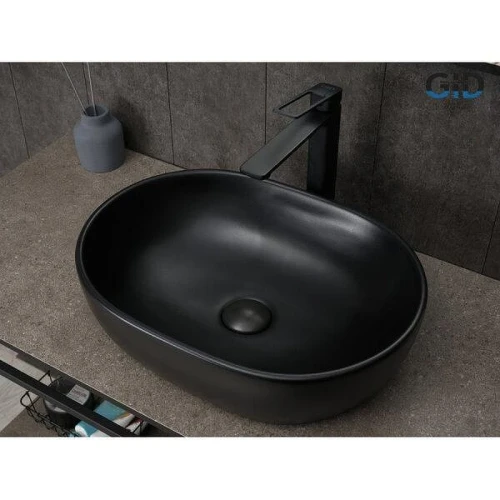 Раковина-чаша Gid Lago Bm9026b 48 53370 цвет Черный матовый