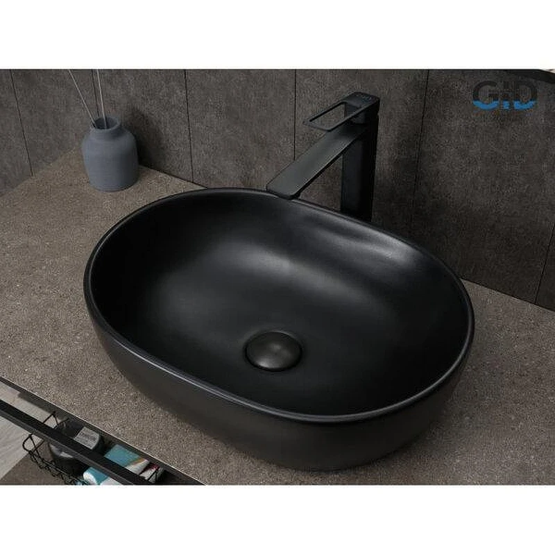 Раковина-чаша Gid Lago Bm9026b 48 53370 цвет Черный матовый