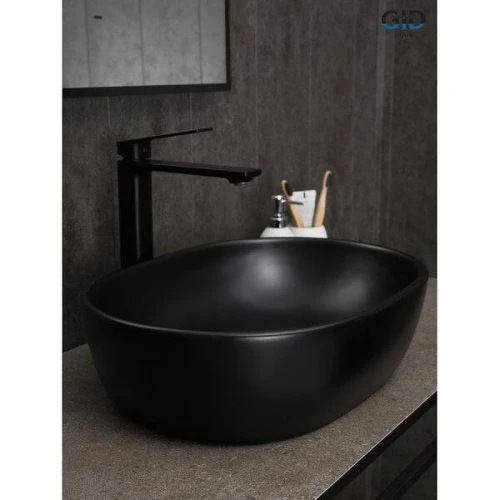 Раковина-чаша Gid Lago Bm9026b 48 53370 цвет Черный матовый