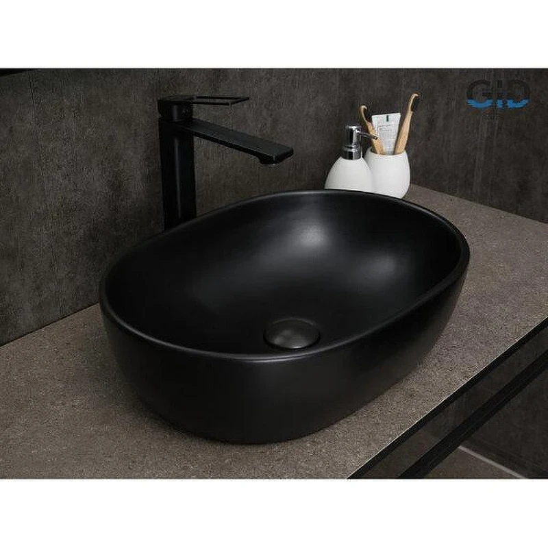 Раковина-чаша Gid Lago Bm9026b 48 53370 цвет Черный матовый
