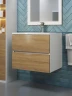 Тумба с раковиной Uperwood Barsa 60 2930205646 подвесная цвет Белый матовый Дуб сонома