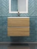 Тумба с раковиной Uperwood Barsa 60 2930205646 подвесная цвет Белый матовый Дуб сонома