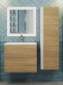 Тумба с раковиной Uperwood Barsa 60 2930205646 подвесная цвет Белый матовый Дуб сонома