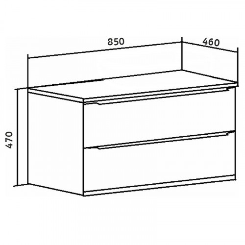 Тумба под раковину Runo Мальта 85 00-00001100 Серая Дуб МДФ / ЛДСП