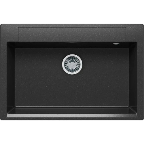 Кухонная мойка Polygran Argo-760 №16 575882 Черная искусственный камень (литьевой мрамор) встраиваемый