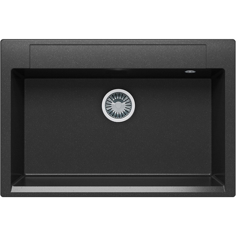 Кухонная мойка Polygran Argo-760 №16 575882 Черная искусственный камень (литьевой мрамор) встраиваемый
