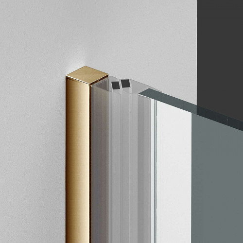 Душевая дверь Vincea Alpha 70 VDP-3AL700CLG профиль Брашированное золото стекло прозрачное