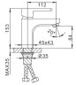 Смеситель для раковины Frap H64 F1064 Хром