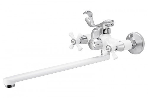 Смеситель для ванны Ekko E22332 универсальный цвет Хром Белый