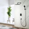 Душевая система Lemark Bronx LM3749BL c термостатом цвет Черный