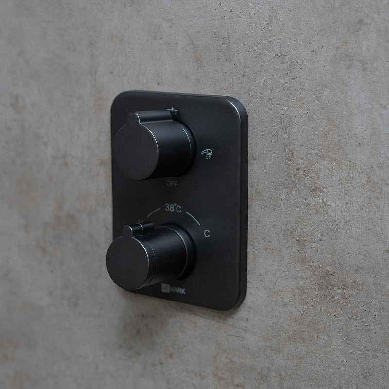 Душевая система Lemark Bronx LM3749BL c термостатом цвет Черный