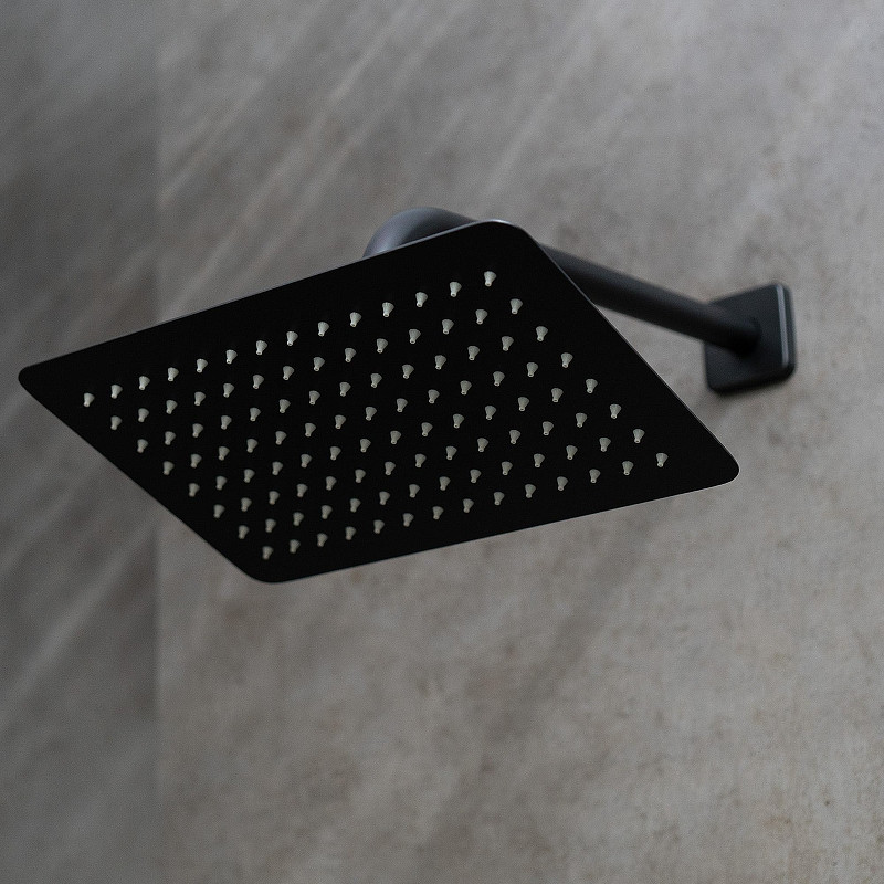 Душевая система Lemark Bronx LM3749BL c термостатом цвет Черный