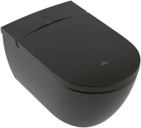 Унитаз биде Villeroy&Boch Viclean V0E200R7 подвесной цвет Pure Black CeramicPlus с сиденьем Микролифт