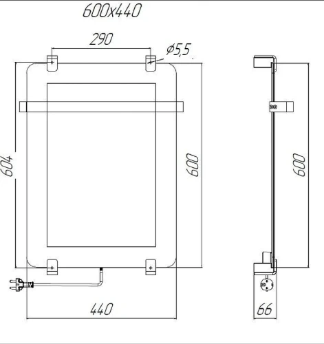 Электрический полотенцесушитель Allen Brau Infinity 60x44 00325642 цвет Серебро