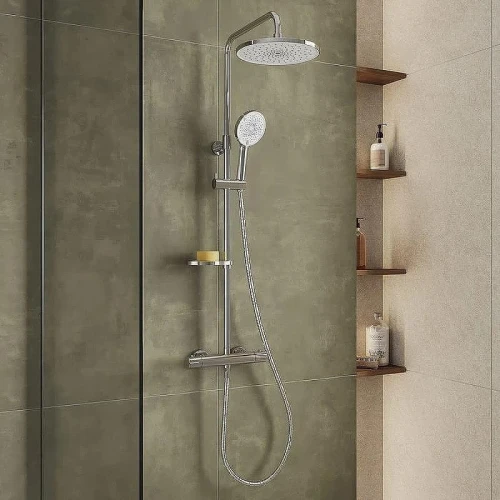 Душевая система Milardo Ideal Spa ILSSBTHM89 с термостатом Хром