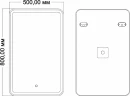 Зеркало Art&Max Vita AM-Vit-500-800-DS-F с подсветкой с сенсорным выключателем стекло