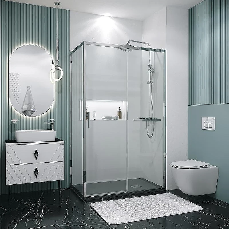Душевой уголок Grossman Style 120х70 120.K33.05.1270.10.00 профиль Хром стекло прозрачное