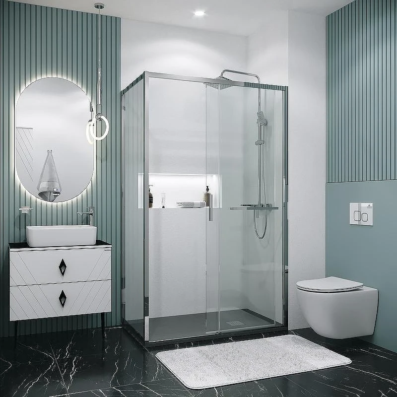 Душевой уголок Grossman Style 120х70 120.K33.05.1270.10.00 профиль Хром стекло прозрачное