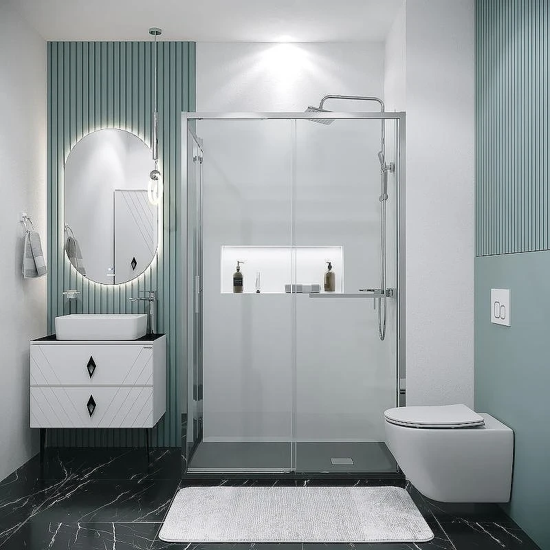Душевой уголок Grossman Style 120х70 120.K33.05.1270.10.00 профиль Хром стекло прозрачное