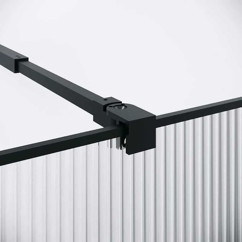 Душевая перегородка Niagara Nova 120 NG-481-12FBLACK профиль цвет Черный матовый стекло комбинированное