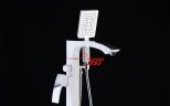 Смеситель для ванны Gappo G07 G3007-8 Белый Хром латунь на пол